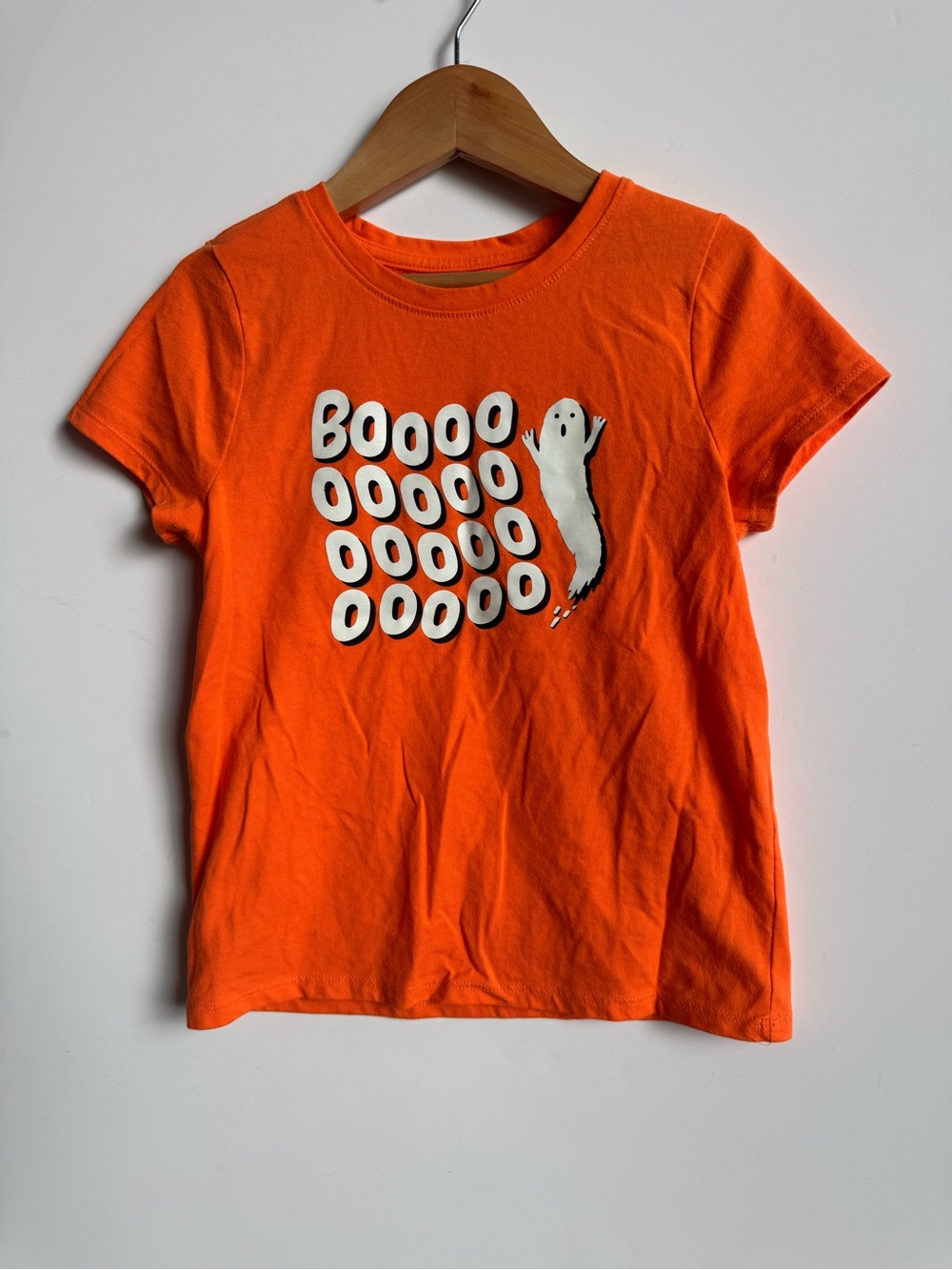Girls Cat & Jack Orange Halloween Ghost Tee
